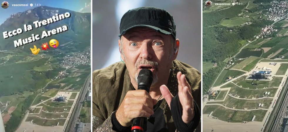 Il mega-concerto si avvicina e Vasco 'vola' sopra la Trentino Music Arena